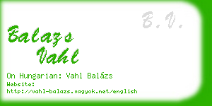 balazs vahl business card